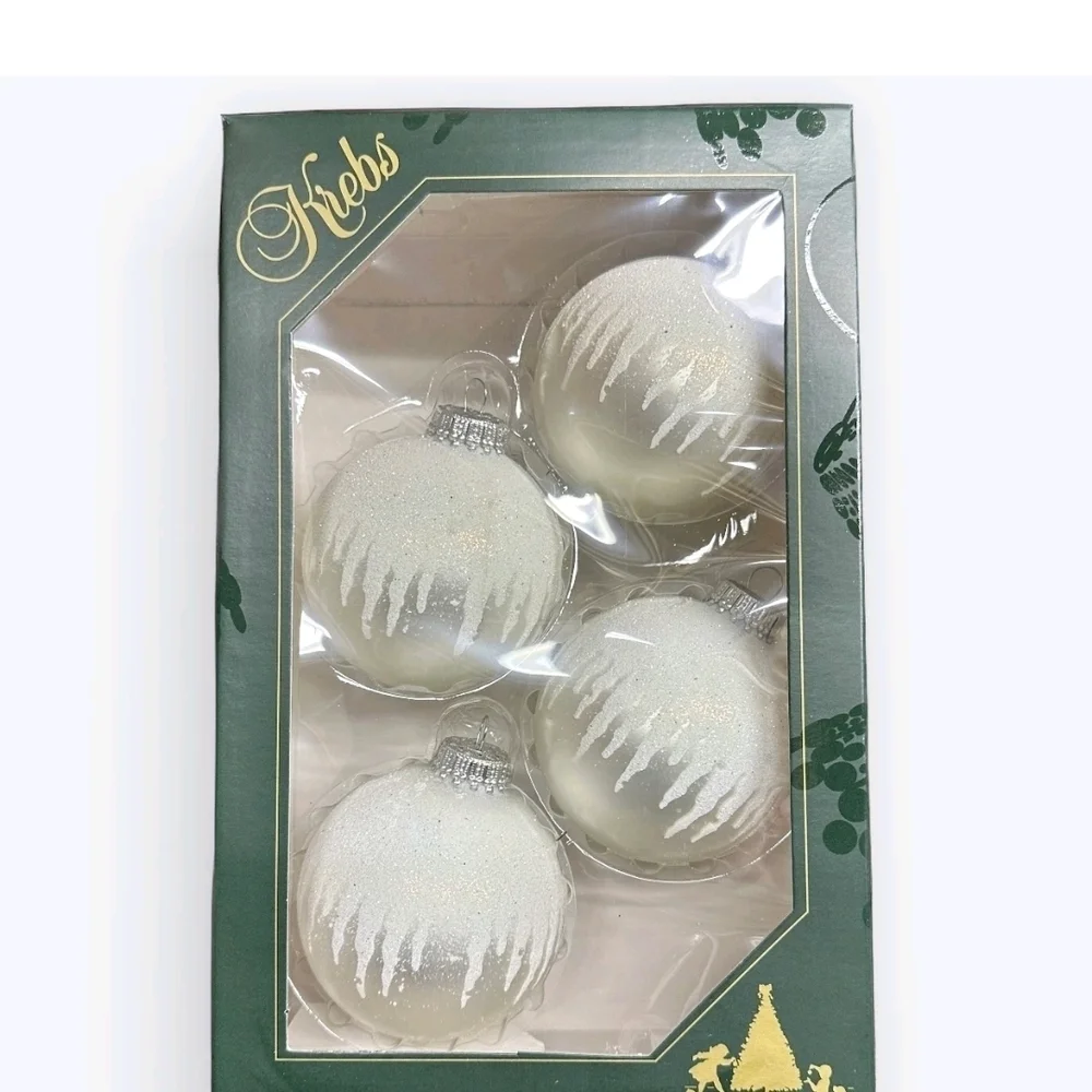 White Holiday Ornaments Set